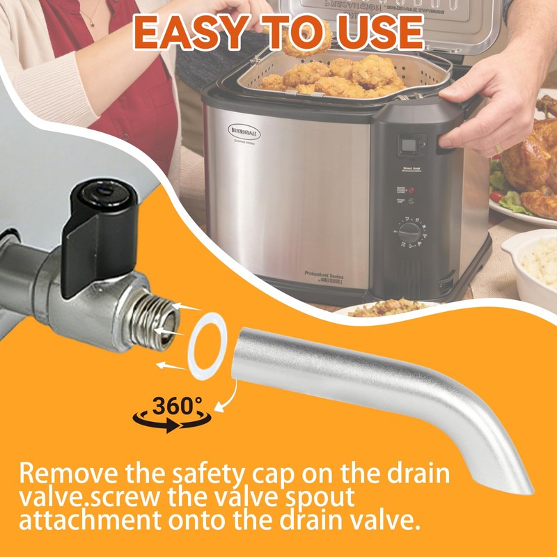 Valve Spout Kit Replacement Parts Compatible with Masterbuilt 10 Liter