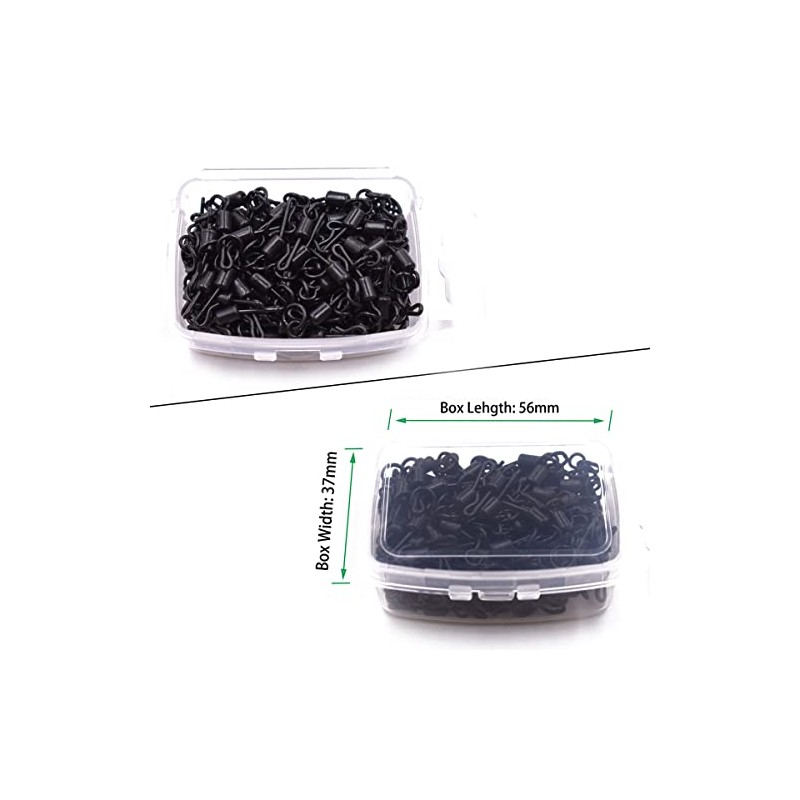 PHECDA PROFLY 50/100pcs Carp Fishing Swivel with Ring Quick Change