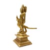 athizay Brass kartikeya Statue with Peacock in Virgin Brass 11cm