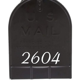 RED - House or Mailbox Numbers - 6" Tall - Custom Vinyl Decal - Custom Lettering Home Address Office - Aspire - Die Cut Sticker