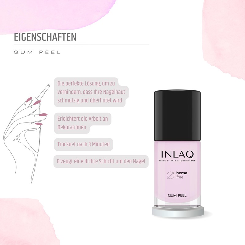 INLAQ® HEMA Free Cuticle Remover + Gum Peel-Off + Nail