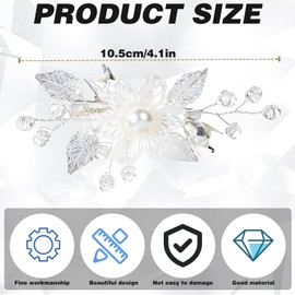 2Pcs Wedding High-End Flower Hair Accessories, Flower Girl Hair Accessory for Wedding, Elegant Floral Decorations Suitable for Formal & Lively Occasions