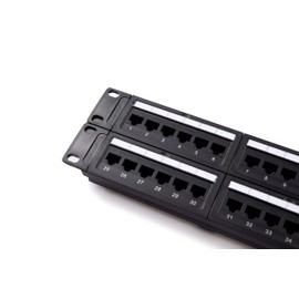 Buyer's Point 48 Port Cat6 RJ45 Patch Panel | Built for Rack or Wall Mount Cable Management w/Punch Down Tool, Server Compatible with Cat 3/4/5/5e/6 — 1 Pack