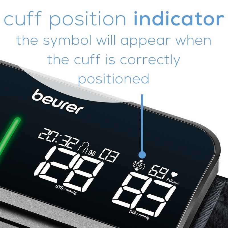 Beurer BM81 easyLock Automatic Upper Arm Blood Pressure Monitor, Smart