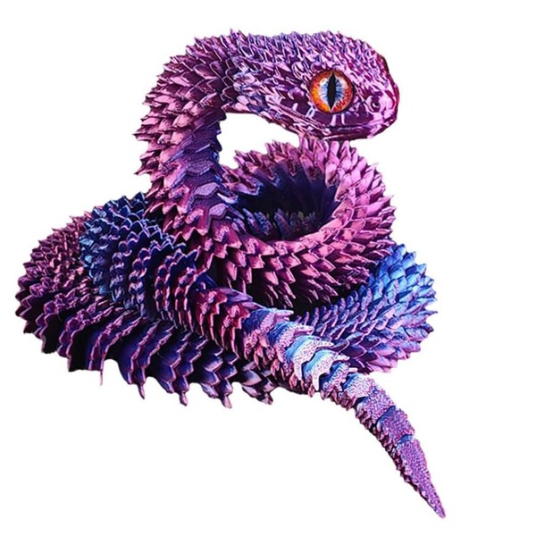 CHENGLI 3D Printed Snake 3D Printed Animals Snake Toy 3D