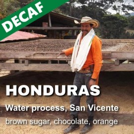 Honduras DECAF unroasted green coffee, San Vicente, mountain-water process, 4lbs