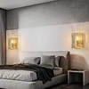 LIANGMH Modern Gold Wall Sconces Set of Two Wall Lights