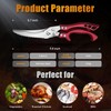 Poultry Shears, Red Heavy Duty Kitchen Shears with Serrated Edge,