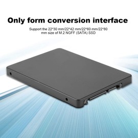 Tosuny M.2 NGFF SSD a 2.5 Pulgadas SATA Drive Converter Riser Adaptador Tarjeta de Convertidor(Negro)