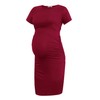 Smallshow Women's Short Sleeve Maternity Dress Ruched Pregnancy Clothes Medium