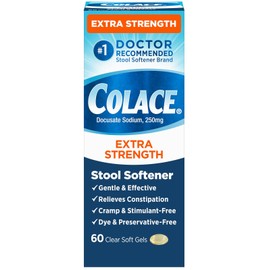 Colace Extra Strength Stool Softener Gentle Constipation Relief 250mg 100 Sof...