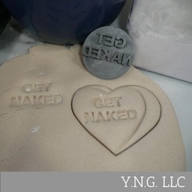 GET NAKED CANDY HEART COOKIE STAMP EMBOSSER MADE IN USA PR5476