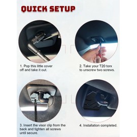 Kit de reparación para parasol para Dodge Ram 1500, refuerzo de reemplazo de parasol de aluminio, soporte de fijación para parasol roto, compatible con Ram 1500 2019 2020 2021 2022 2023 camioneta