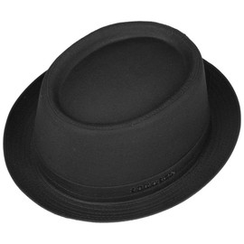 Stetson Athens women's/men's cotton pork pie hat | Cotton hat | Made in Italy | Summer/winter | Men's hat with lining | porkpie black 57 cm