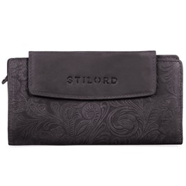 STILORD 'Lorelai' Women's Large Leather Purse Zip Vintage Wallet Landscape Elegant and Stylish, Canyon - Brown, coin purse