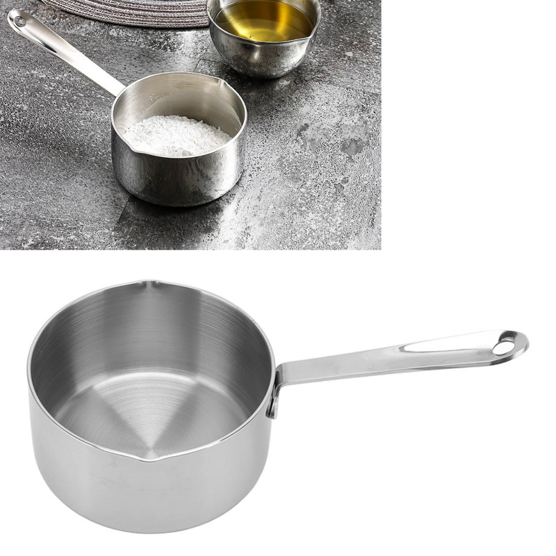Stainless Steel Butter Warmer Flat Bottom Milk Pot with Double