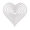 Rayher Heart Cutting Dies with Stitching on the Edge, Set