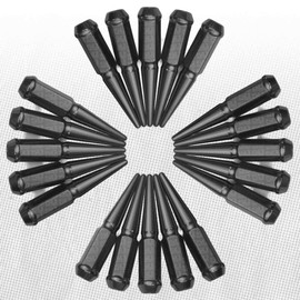50 Caliber Racing 14x2.0mm Wheel Spiked Lug Nuts with Extended Spike Design, Fits Ford F150, F250, F350, Excursion, Expedition, Lincoln Mark LT, Navigator, (Set of 32, Black)