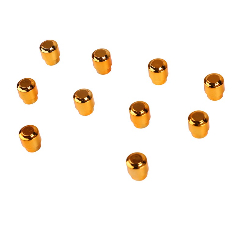 10PCS Electric Guitar Pickup Switch Tip Gold Round Retro Plastic