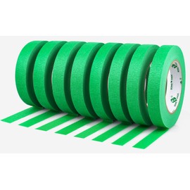 BOMEI PACK Green Tape 18mm x 55yds, 8rolls Green Painters Masking Tape for General Painting