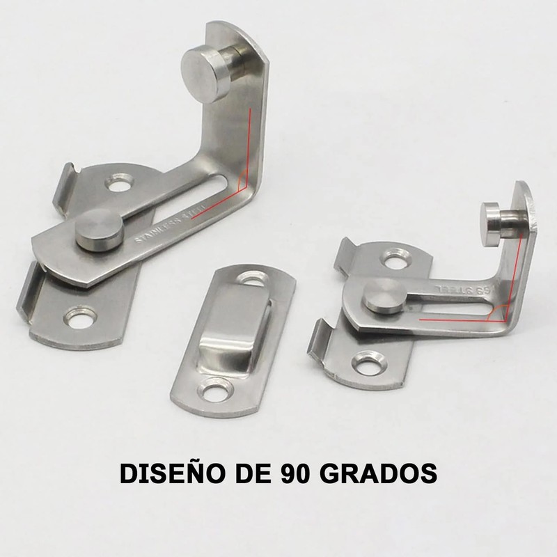Cerradura de Puerta de Granero 4 Piezas Pestillo de Puerta