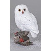 Winter Owl Handmade Art Stone Figurine 18 cm