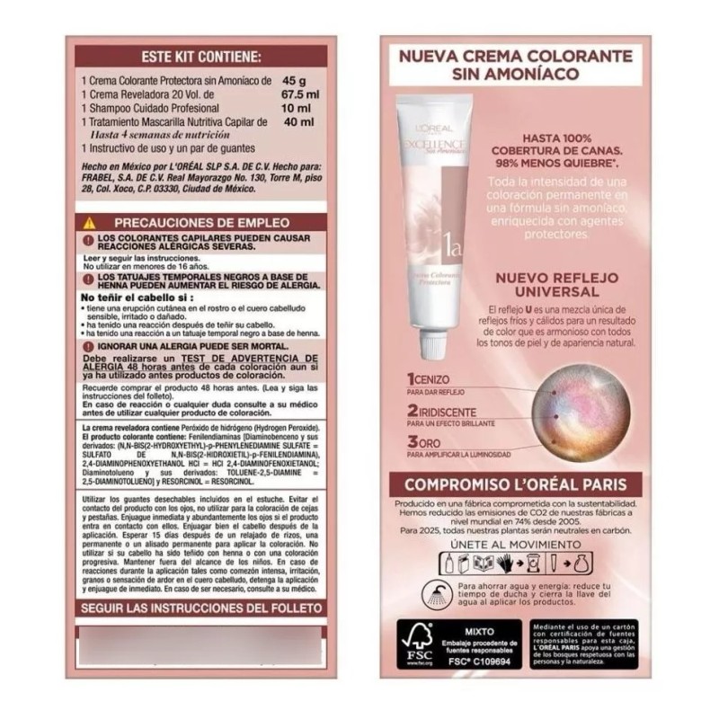 L'Oréal Tinte Imedia Permanente Sin Amoniaco 9u Rubio Claro Universa