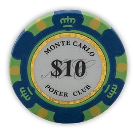 DA VINCI 14 Gram Clay Monte Carlo Poker Club Premium Quality Poker Chips Pack of 50 Chips