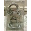 Zenna Home Aluminum Double Roller Shower Hooks 12 Pack Never