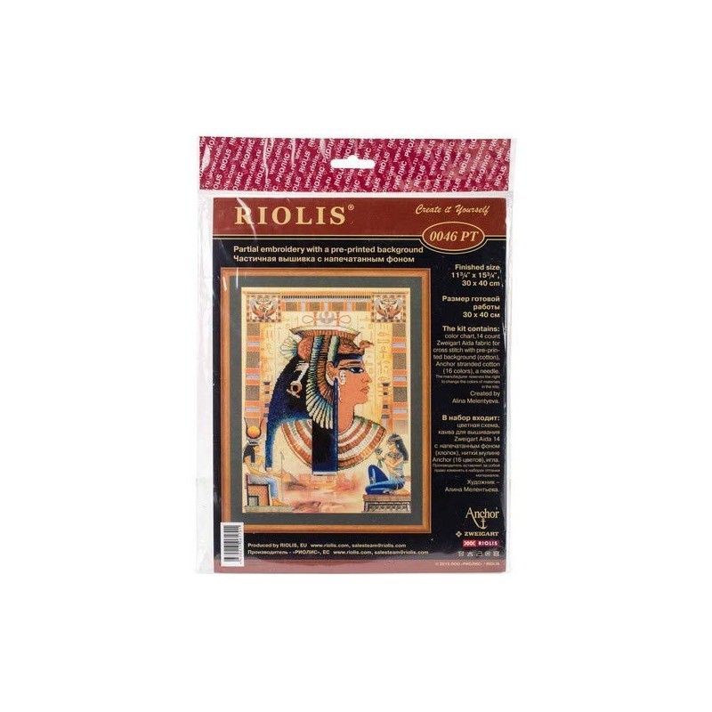 Riolis 0046 Pt Cleopatra Cross Stitch Kit, Cotton, multi-coloured, 30