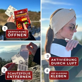 Thermopad THERMOPAD Nackenwärmer – DAS ORIGINAL: 6x Wärmepflaster für 8 Stunden Wärme I Sofort einsatzbereite Wärmeauflage mit extra warmen Heatpads – Heizkissen als Schulterwärmer oder Nierenwärmer