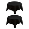 mylacerhome 2 Pack Small Square Table Cloth 36X36 Inch Black