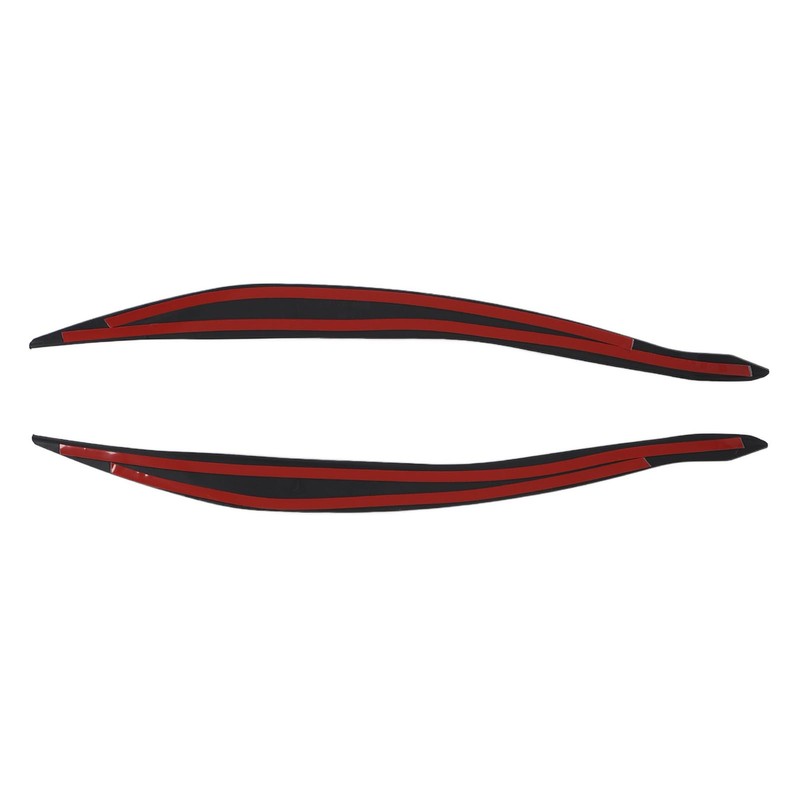 Front Headlight Eyebrow Cover ABS Black Front Headlight Lamp Eyebrow