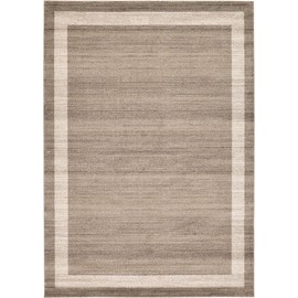 Unique Loom Del Mar Collection Contemporary Transitional Light Brown Area Rug (8' 0 x 11' 0)