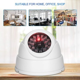 Security Surveillance Camera, Wireless Indoor Outdoor Dome Simulated Surveillance Camera with 30 Pieces Dummy IR LEDs for Home Office Advertising