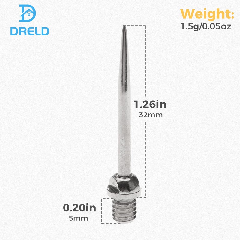 DRELD 10 pieces dart tips, steel tips with 2BA thread