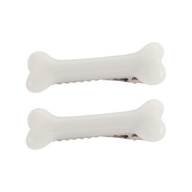 2 Pcs White Accessories Fashion Headwear for Girl Women pack Dog Bone Shaped Hair Clips Hair Band Lovely Hair Decoration Hair Clips and Barrettes