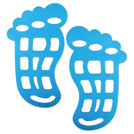 Bath Mat 100% TPE Non-Slip Bath and Shower Mat Set of 2 (Motif Foot XL Ocean) with Suction Cups, Washable Bath Mat - Non-Slip Mat