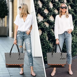 Laptop Tote Bag for Women Large Canvas Womens Briefcase Waterproof Computer Bag Work Bags for Women Fits 15.6 inch Laptop