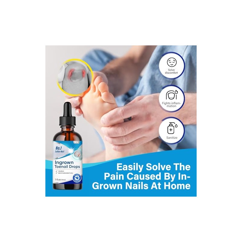 Ingrown Toenail Treatment Drops - Plant-Based Softener Solution