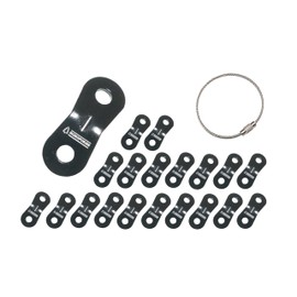 ROROFORES Universal Metal Fittings with Wire Ring, Set of 20, Black