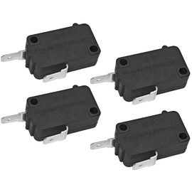 HK-14 Micro Switch (Pack of 4) - V7-1S37D13 2-Pin 10A/20A 250V Pin Plunger Snap Action Switch, Replaces Honeywell V7-1Z29E9