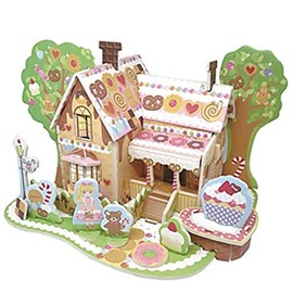 Mode Dela Casa Create Doll House, Dream House, 3 Colors, 1 Piece, No Scissors or Glue Needed (Sconfectionery House)