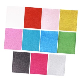 Tofficu DIY Pu Leather Sheets 11pcs A4 Shiny Glitter Sequins Fabric for Jewelry Bag Making Earring