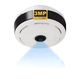 ZINKER Cámara WiFi Oculta Tipo Detector de Humo Panorámica 360º Full HD 1080p App V380pro CCTV Humo