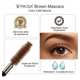 Mascara De Pestañas Prosa Y Delineador Café 4en1 Waterproof