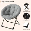 Saucer Chair, Comfy Chair Faux Fur Lounge Moon Chair with