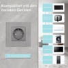 CNBINGO Schuko Flush-Mounted Socket, Single Socket, Grey, 16 Amp EU