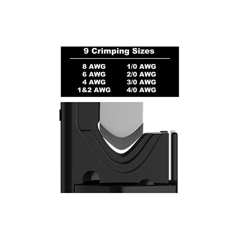 Hammer Battery Lug Crimping Tool for 8, 6, 4, 2,