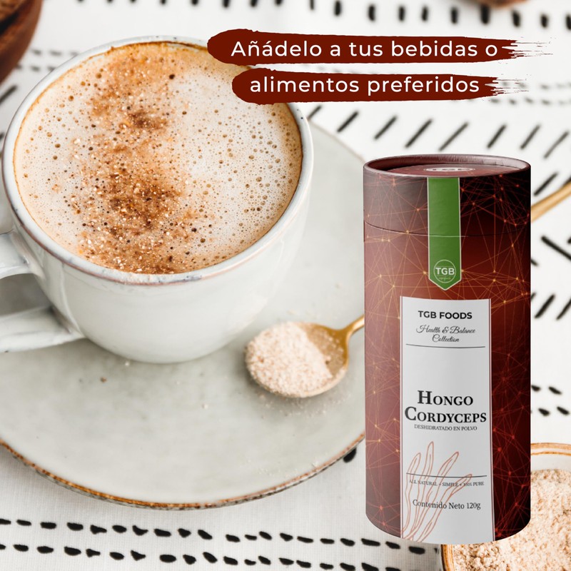 TGB SUPERFOODS Hongo Cordyceps, Deshidratado en Polvo, 120 g |